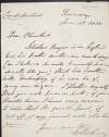 Letter from John Wilson Croker to William Conyngham Plunket, referring to a "Scholar Major",
