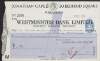 Cheque from Johnathan Cape Limited Publishers to Grace Curzon, Marchioness Curzon of Kedleston for the payment of Twelve Shillings,