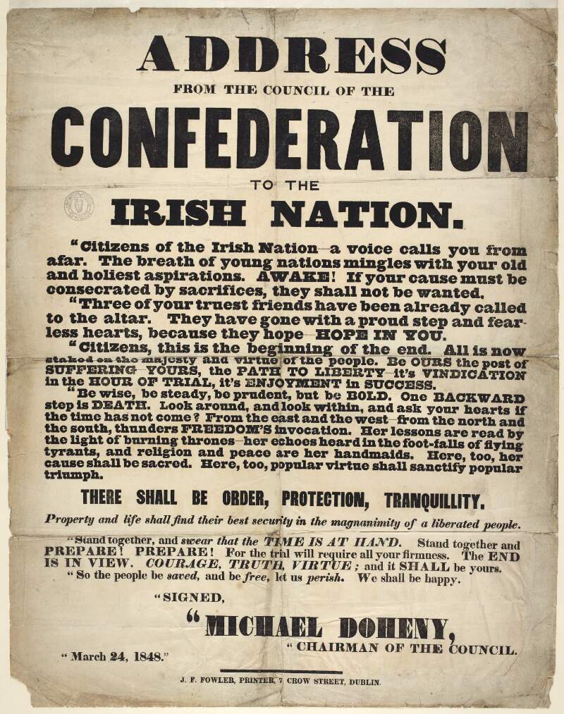 Address from the Council of the Confederation to the Irish nation /