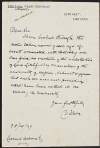 Letter from Viscount Dillon [Harold Arthur Lee-Dillon] to Leonard [Cesborne?], concerning notes taken years ago of events connected with Ditchley and that there was no mention of Lord Litchfield as Chancellor of the University of Oxford in their records,