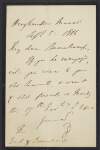 Letter from Benjamin Disraeli to Lygon Frederick, Earl of Beauchamp, regarding visiting old friends,