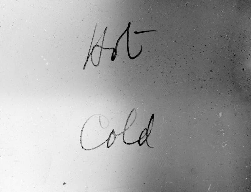 Handwritten: Hot/Cold