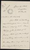 Letter from O'Conor Don [Charles Owen O'Conor] to Mr. Maskell, concerning political matters,