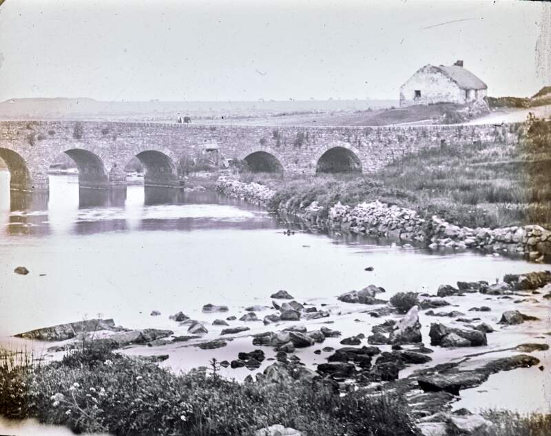 Doonbeg, County Clare. Bridges, multiple arches, over river.