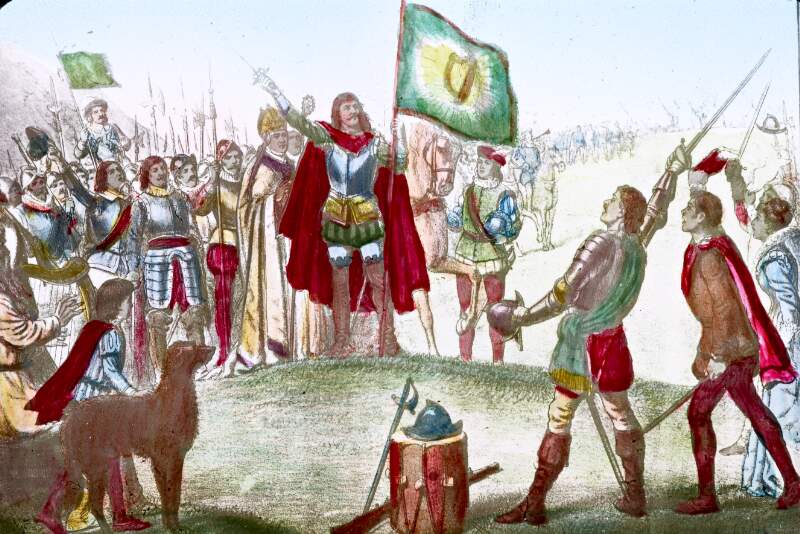 Installation of Red Hugh O'Donnell as chief of his clan. Published by 'Shamrock'.
