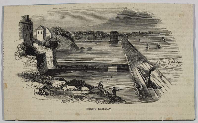 Dublin railway [Sketch of coastal railway, part of line between Dublin and Kingstown]