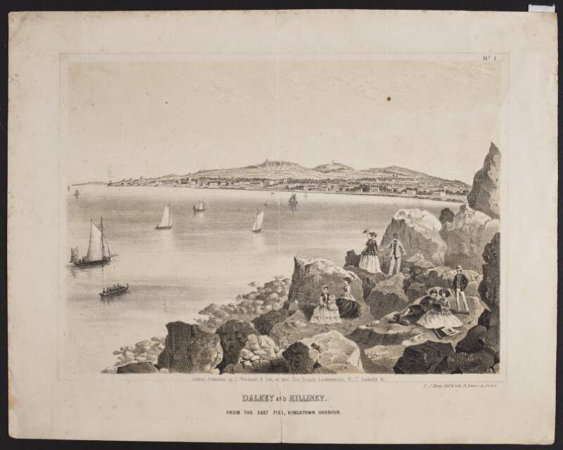 Dalkey and Killiney, from the East pier, Kingstown Harbour