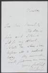 Letter from Arthur Richard Wellesley, 2nd Duke of Wellington, to "Mrs. Meredyth", arranging to meet,
