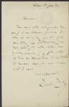 Letter from Emile Zola, to unidentified recipient, enclosing his autograph which he is sending only because he approves of the recipient's profession in Rhetoric, Zola states that most requests are ignored,