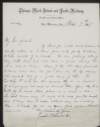 Letter from John P. Howard saying that he is getting along very well,
