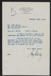 Letter from John J. Kirby to John Devoy informing him the trial starts the following week and to be ready,