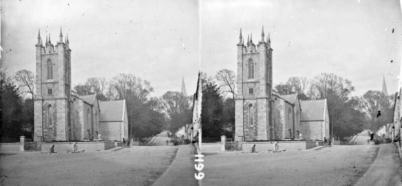Church and village, Rostrevor, Co. Down