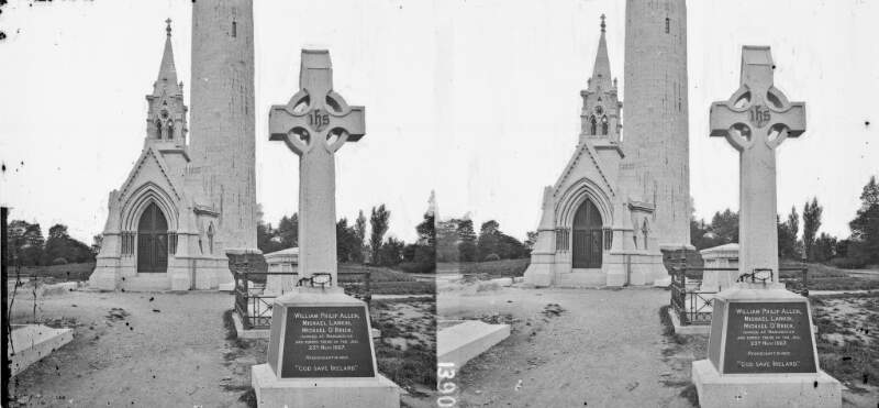 Glasnevin cemetery: Allen, Larkin and O'Brien memorial cross, Dublin City, Co. Dublin
