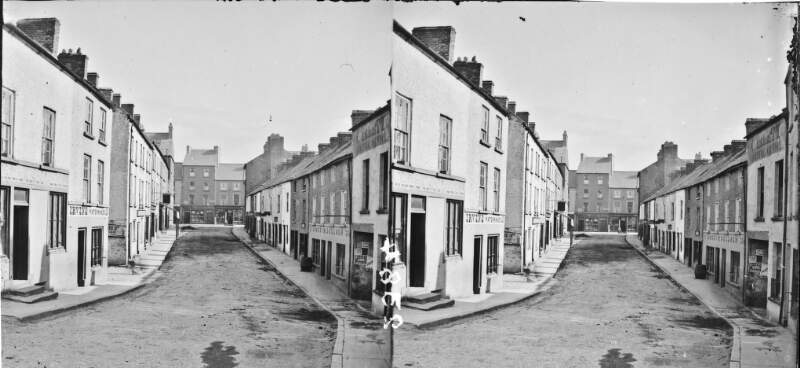 Bridge Street, view towards junction of High Street, Omagh, Co. Tyrone
