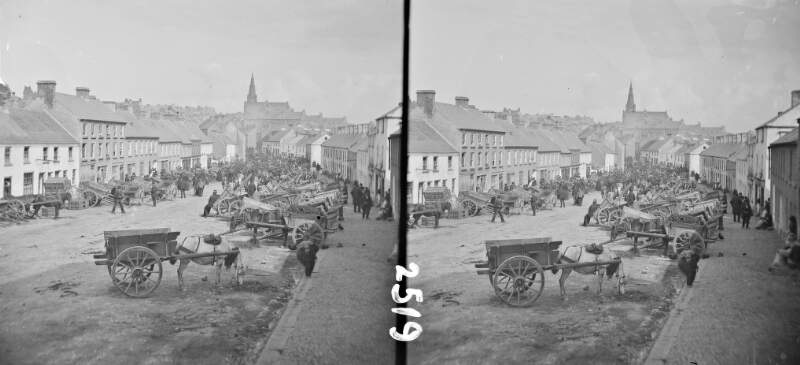Crowded market square, Dungannon, Co. Tyrone