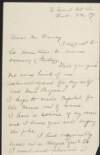 Letter from Mary E. McManus to John Devoy saying she has a cause to follow but also does not wish to court publicity ,