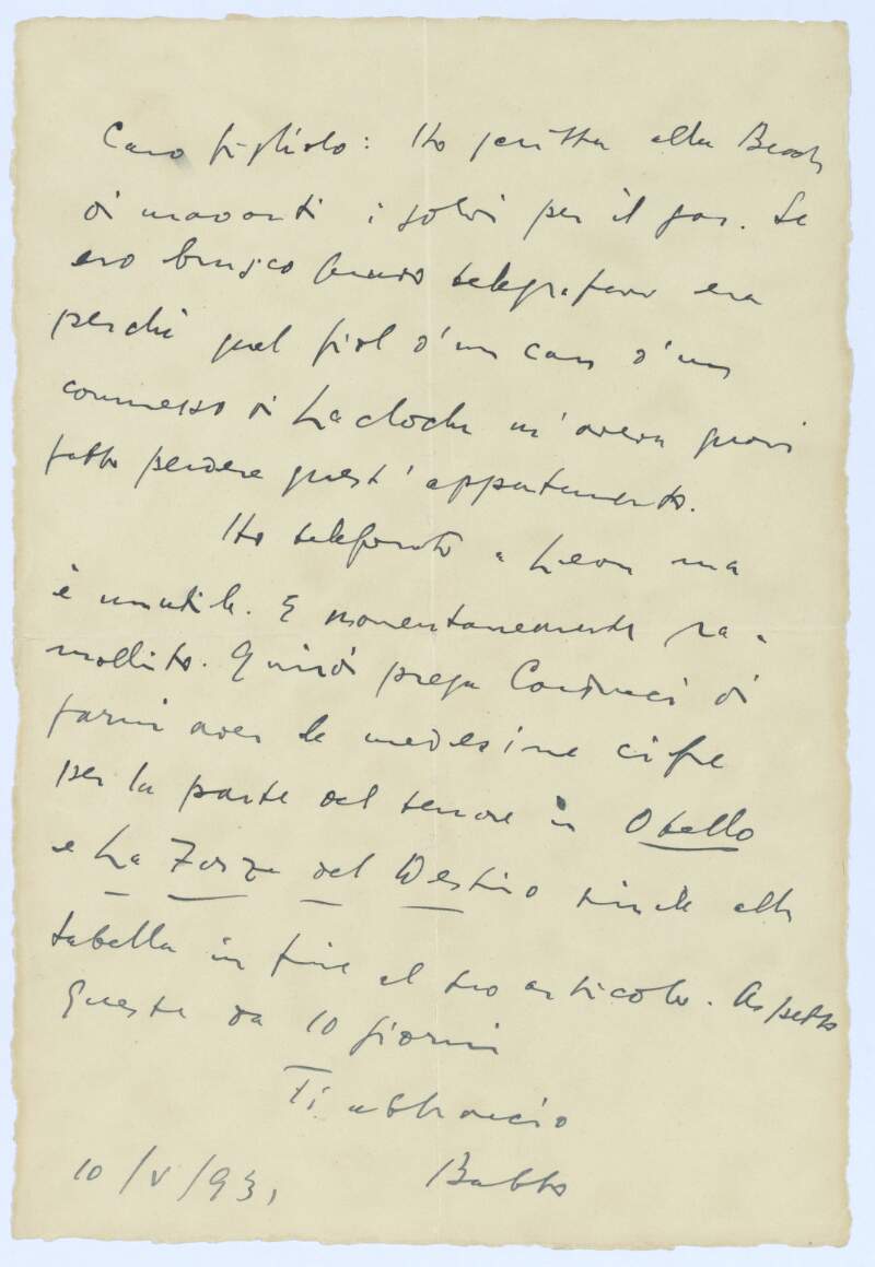 I.i.5. Letter: from James Joyce, 28B Campden Grove, Kensington, London W.8 to Giorgio Joyce,