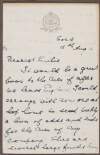 Letter from Captain Henry Telford Maffett, 2nd Battalion, Leinster Regiment, Cork, to his sister Emilie Harmsworth, requesting that boxes of "odds and ends" be sent to the men in his regiment before they leave England and asking her to organise it,