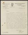 Letter from John Collins, Secretary, Department of Local Government and Public Health, to Fred Cronin, regarding Cronin's case for improvement of his pension and requesting information on his employment by the Cornmarket Committee,
