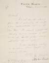 Autograph letter to Prof. John Elliot Cairnes from President Abraham Lincoln,