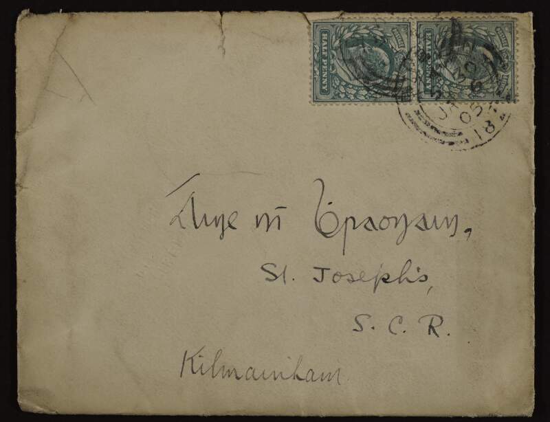 Letter from Éamonn Ceannt to Áine Ceannt about their impending marriage and possible home,