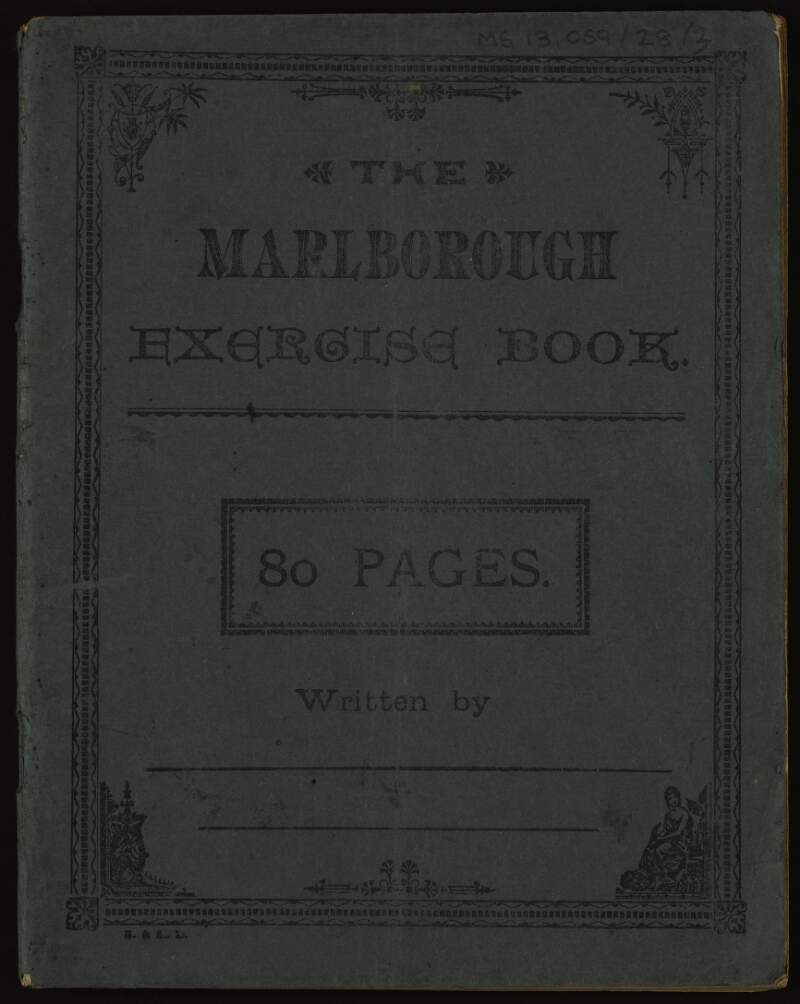 Exercise book containing notes on the union pipes,