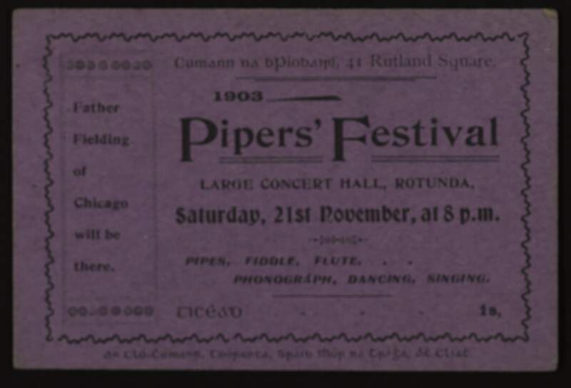 Ticket to the Pipers' Festival,