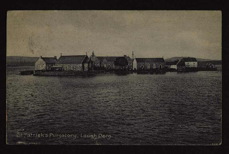 Postcard from Lily O'Brennan to her mother, Elizabeth, written from St. Patrick's Purgatory at Lough Derg,
