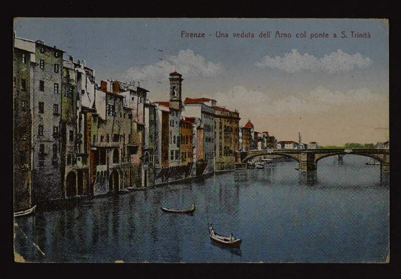 Postcard to Lily O'Brennan, written from Florence, Italy,