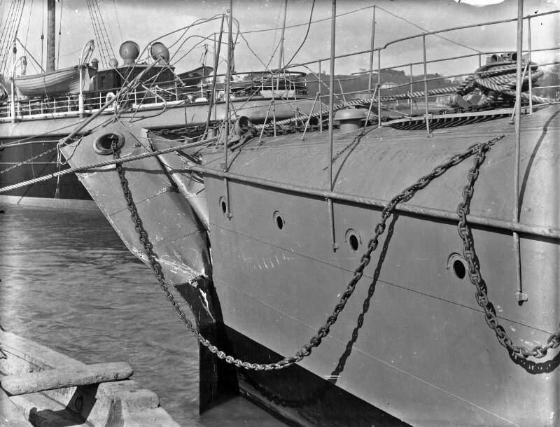 Torpedo Boat, damaged on quay