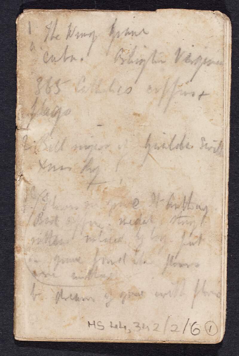 Handwritten makeshift copybook, made from St. Mary's College, Rathmines, headed paper, including notes on poems, written by Thomas MacDonagh,