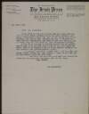Copy letter from Joseph McGarrity to Joseph J. Castellini regarding an ordeal with a former business partner,