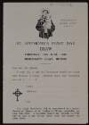 Flier for the St Anthony's Feast Day Draw on the 13th of June 1946,