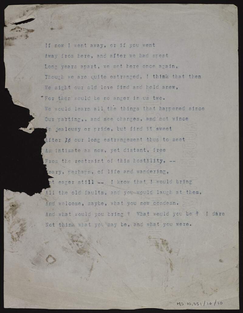 Typescript draft of poem ['To Eoghan'],