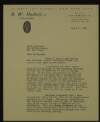 Letter from B.W. Huebsch to Dr. William J. Maloney regarding the costs associated with putting a full page advertisement in a newspaper and asking to be fully compensated,