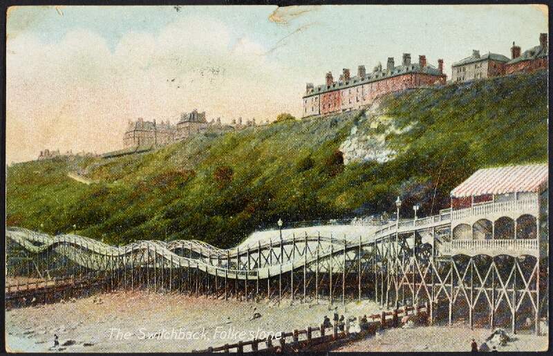 Postcard from "Mary" to Margaret Pearse from Folkestone, Kent, hoping she is enjoying the warm weather,