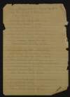 Manuscript of poem entitled 'Lines written on a piece of the Pegwood tree...' by "J.F. Davin",