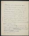 Manuscript draft of statement urging trade union branches to be cautious of conscription, part of the minutes of a Mansion House Conference meeting,
