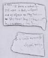 Fragments of a letter from Stiofán Mac[Enrí?] to Padraic Pearse informing him he won't be able to do any business with Seán Ua Connail as there was a minor fight,