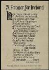 Printed card with "A Prayer for Ireland" by Anna Frances, Lady Grattan Esmonde (née Levins),