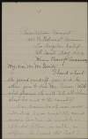 Letter from Sister Mary Patrick Rupert to Joseph McGarrity commenting on Éamon De Valera's imprisonment,