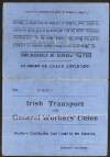 Irish Transport and General Workers' Union member's contribution card for the year 1917, belonging to William O'Brien,