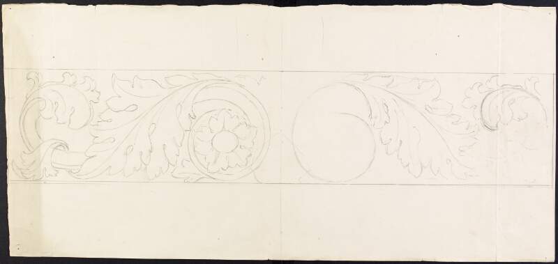 [Sketch of decorative relief for a frieze]