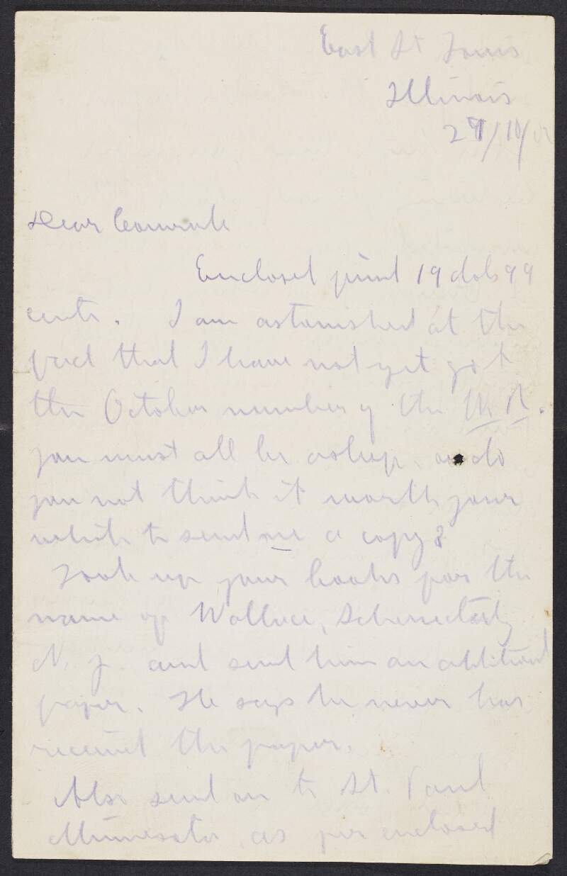 Letter from James Connolly to an unnamed recipient about the 'Workers' Republic' and election work in Dublin,