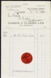 Invoice from Andrew S. Clarkin, Ltd., coal importers, to Margaret Pearse to the amount of £2-1-0,