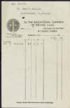 Invoice from the Educational Company of Ireland to Margaret Pearse to the amount of £10-0-1,