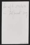 Manuscript note in William O'Brien's hand, reading "See ref to IT&GWU in 'Lab Journal' 1909",