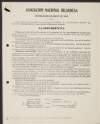 Printed notice of Asociacion Nacional Irlandesa in Bolivia, signed by Gaspar Nicolls and Roberto Butler,