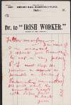 Note from James Larkin to members of the Irish Transport and General Workers' Union,