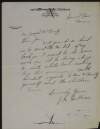 Letter from James M. Sullivan to Joseph McGarrity asking him to send the manuscript of Sullivan's book back for emendations,